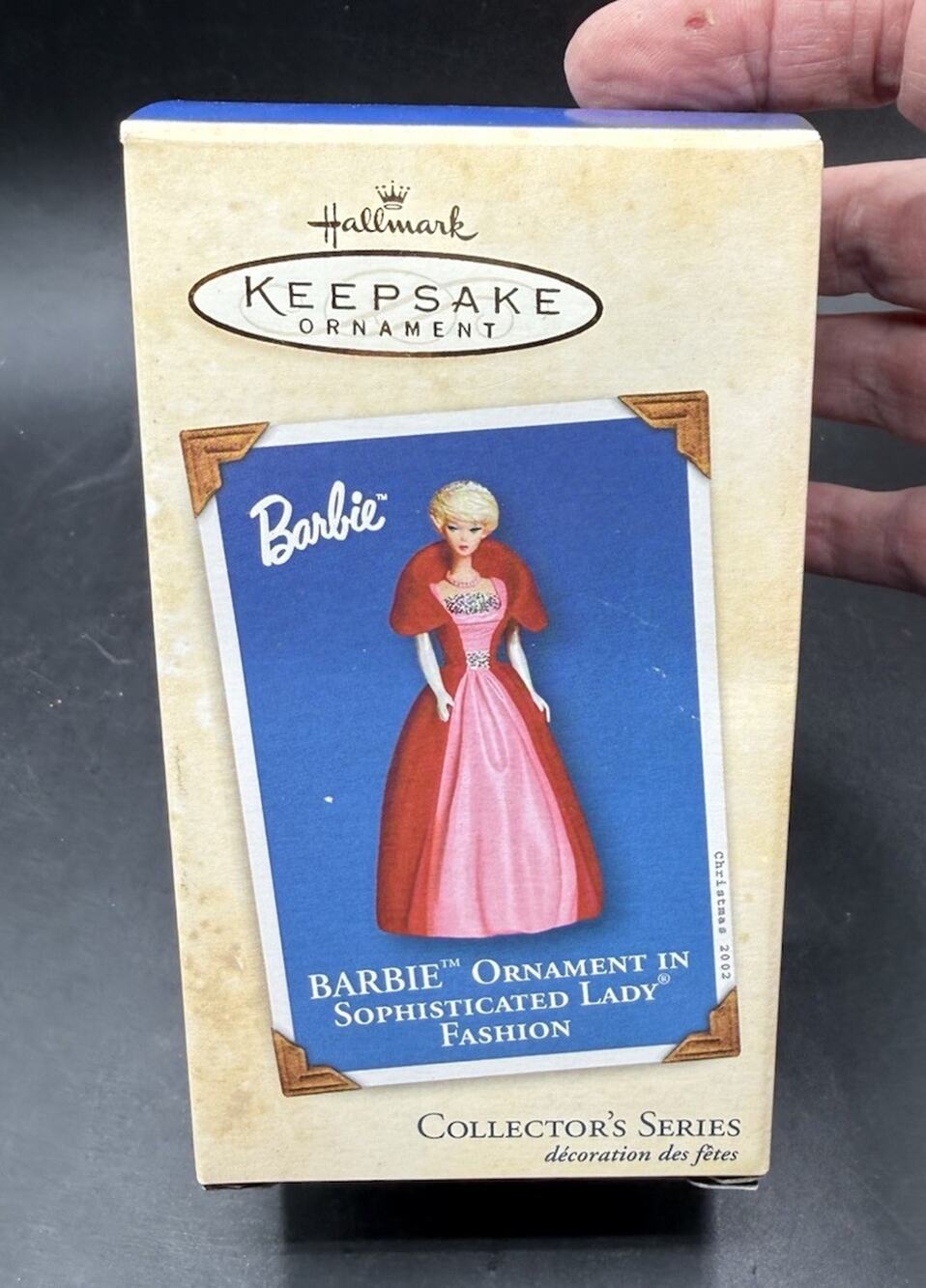 Hallmark Christmas 2002 Barbie Ornament in Sophisticated Lady Fashion MIB -31D